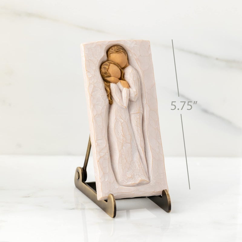 Willow Tree Embrace Plaque, Sculpted Hand-Painted bas Relief - Image 2